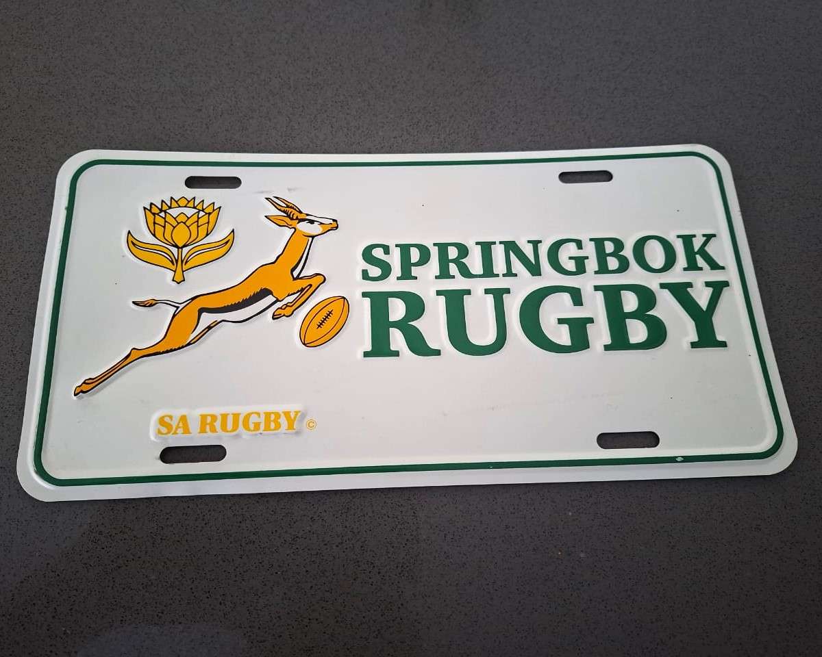 Old Springbok Rugby Metal Sign Plate
