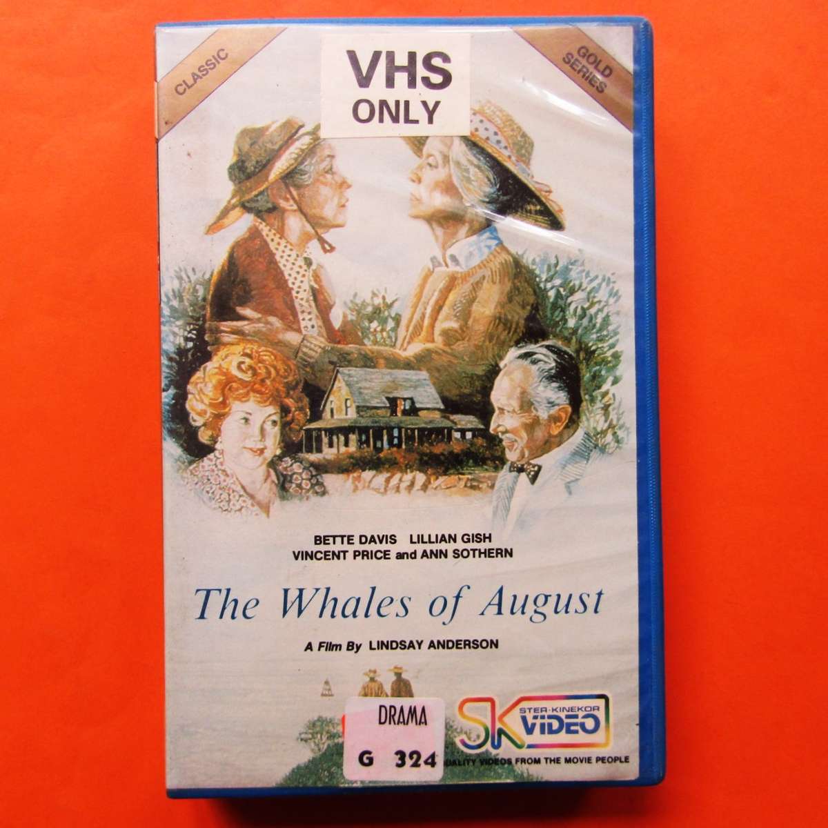 The Whales of August - Bette Davis - Movie VHS Tape (1988)