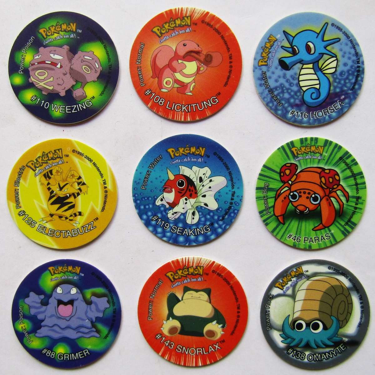 Lot of 9 Pokemon Tazo 2 Slammers by Simba