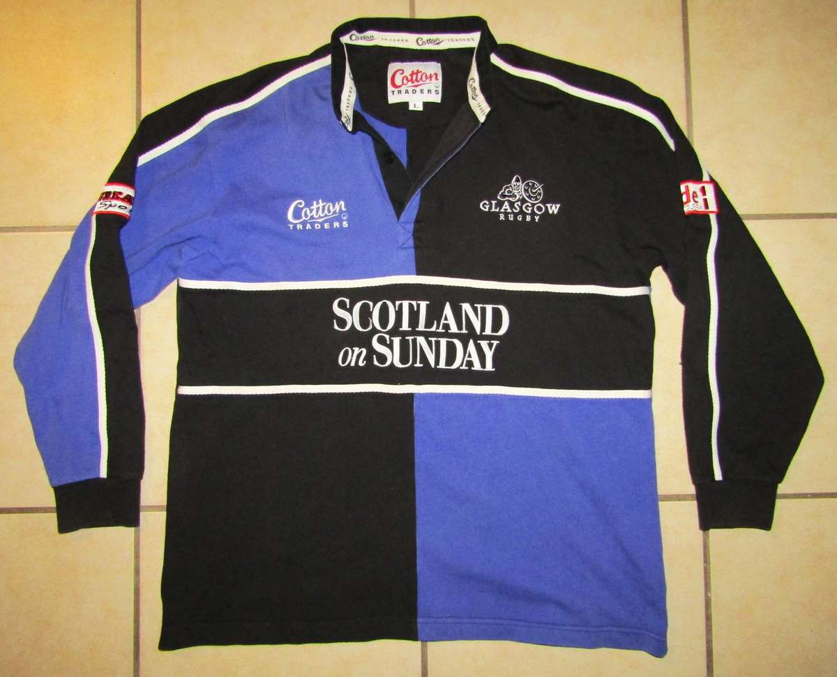 Old Scotland Glasgow Warriors Long Sleeve Rugby Jersey