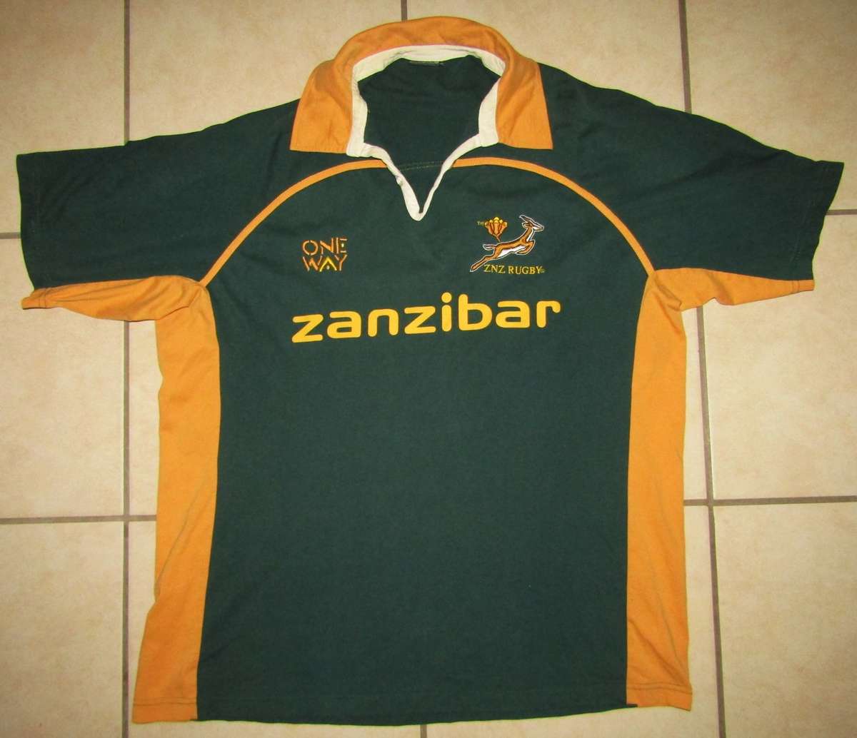 Old Zanzibar Springbok Rugby Shirt - XL Size