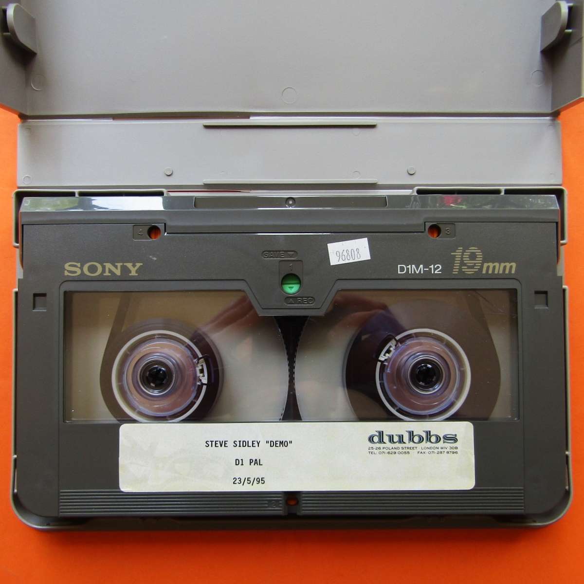 Large Sony D1M-12 19mm Video Cassette