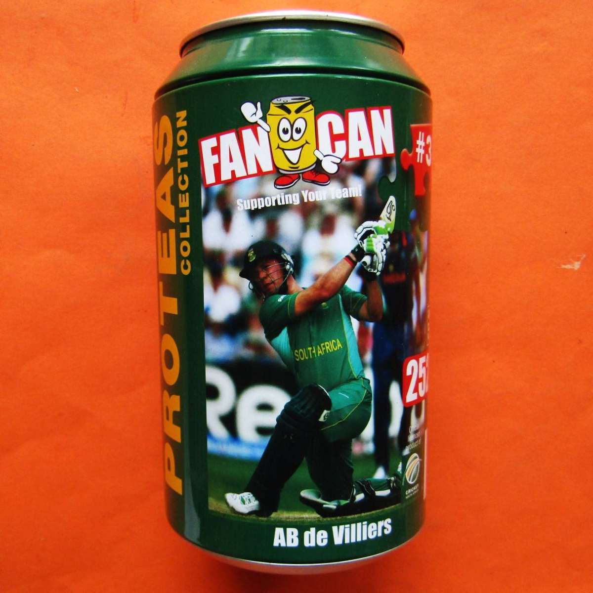 Old AB de Villiers SA Cricket Fan Can
