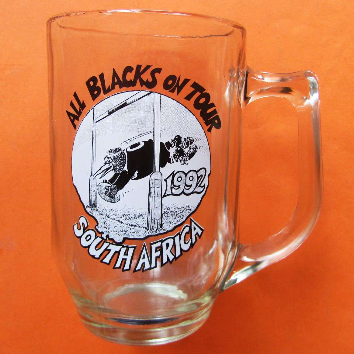 1992 All Blacks in South Africa Rugby Beer Mug