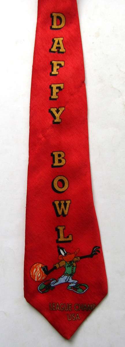 1995 Looney Tunes Daffy Bowling Neck Tie