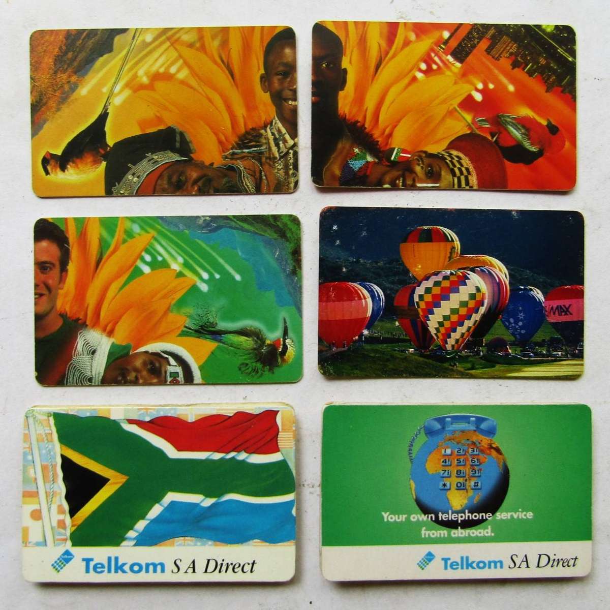 6 Old Telkom Phonecards