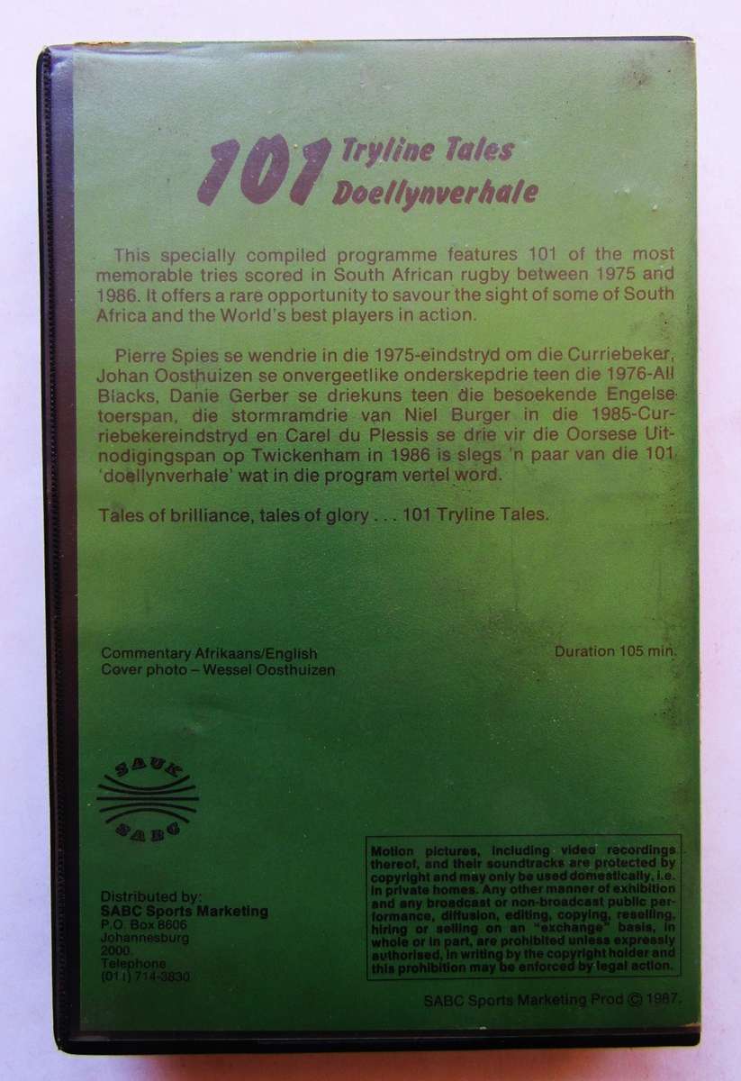 101 Tryline Tales - Rugby VHS Video Tape (1987)
