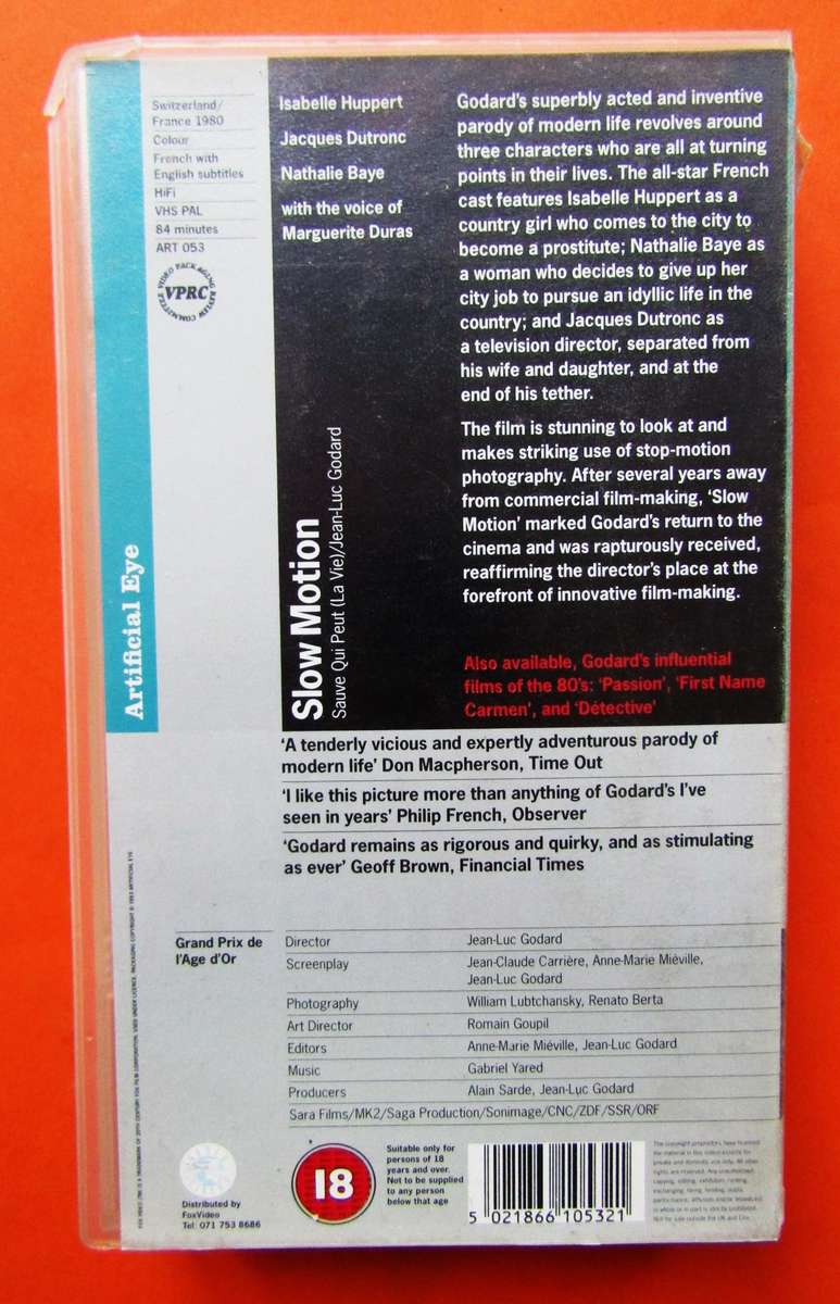 Slow Motion - Dark Comedy Movie VHS Tape (1980)