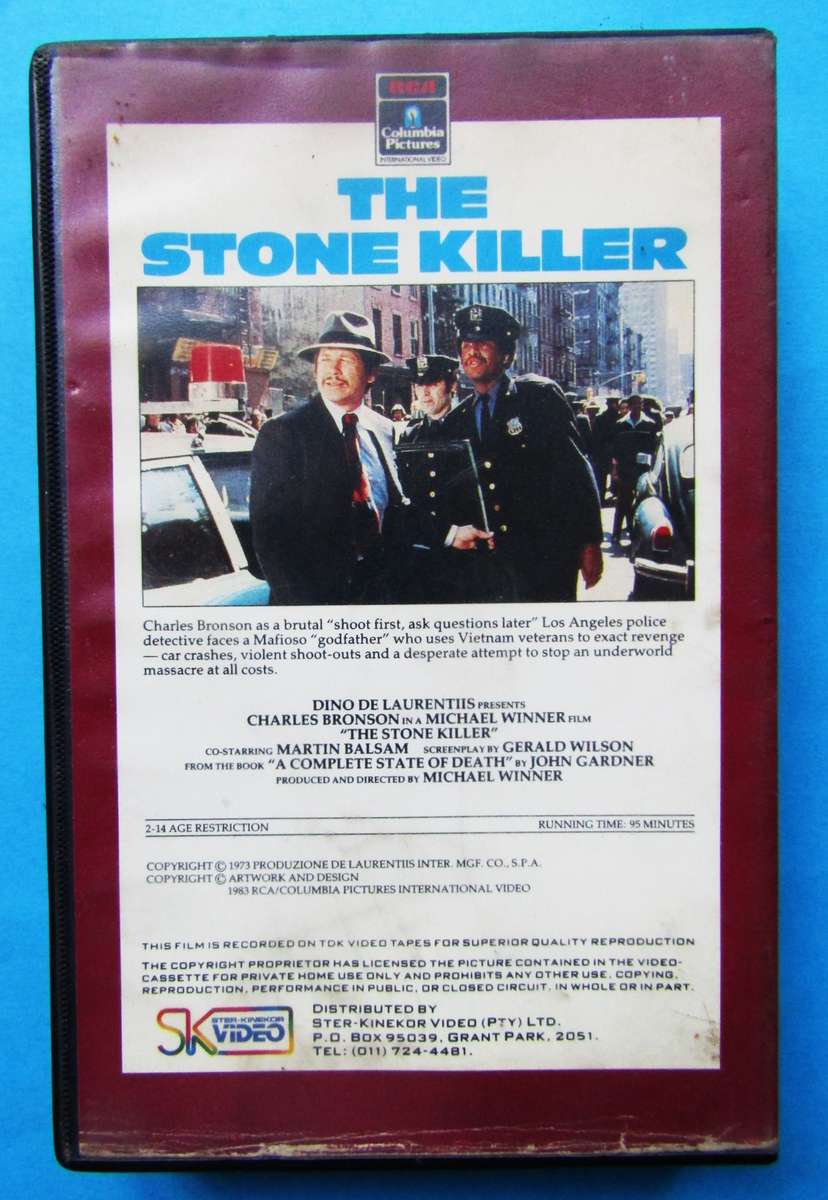 The Stone Killer - Charles Bronson - Movie VHS Tape (1983)