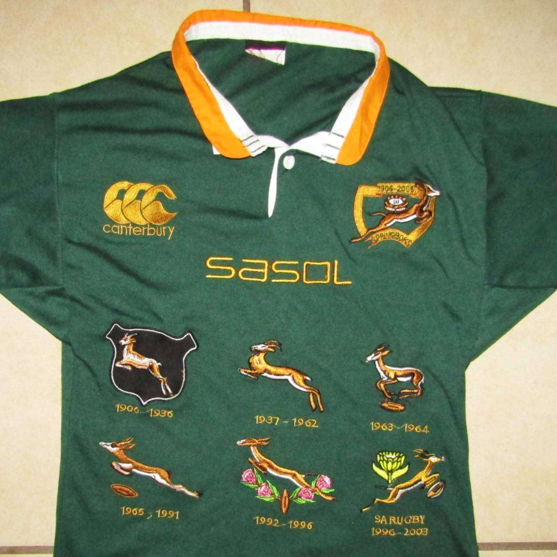 2006 Limited Edition Springbok Rugby Jersey