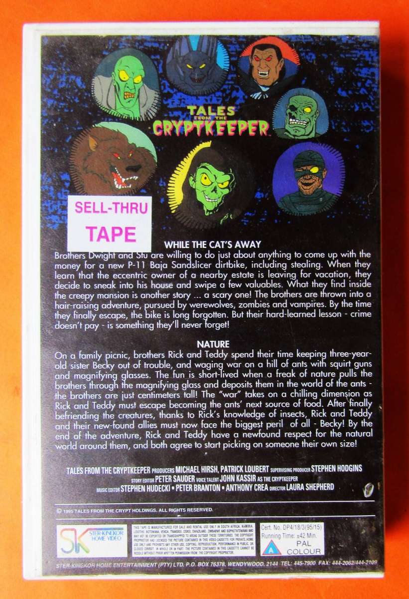 Tales from the Cryptkeeper - Volume 1 - Horror VHS Video Tape (1995)