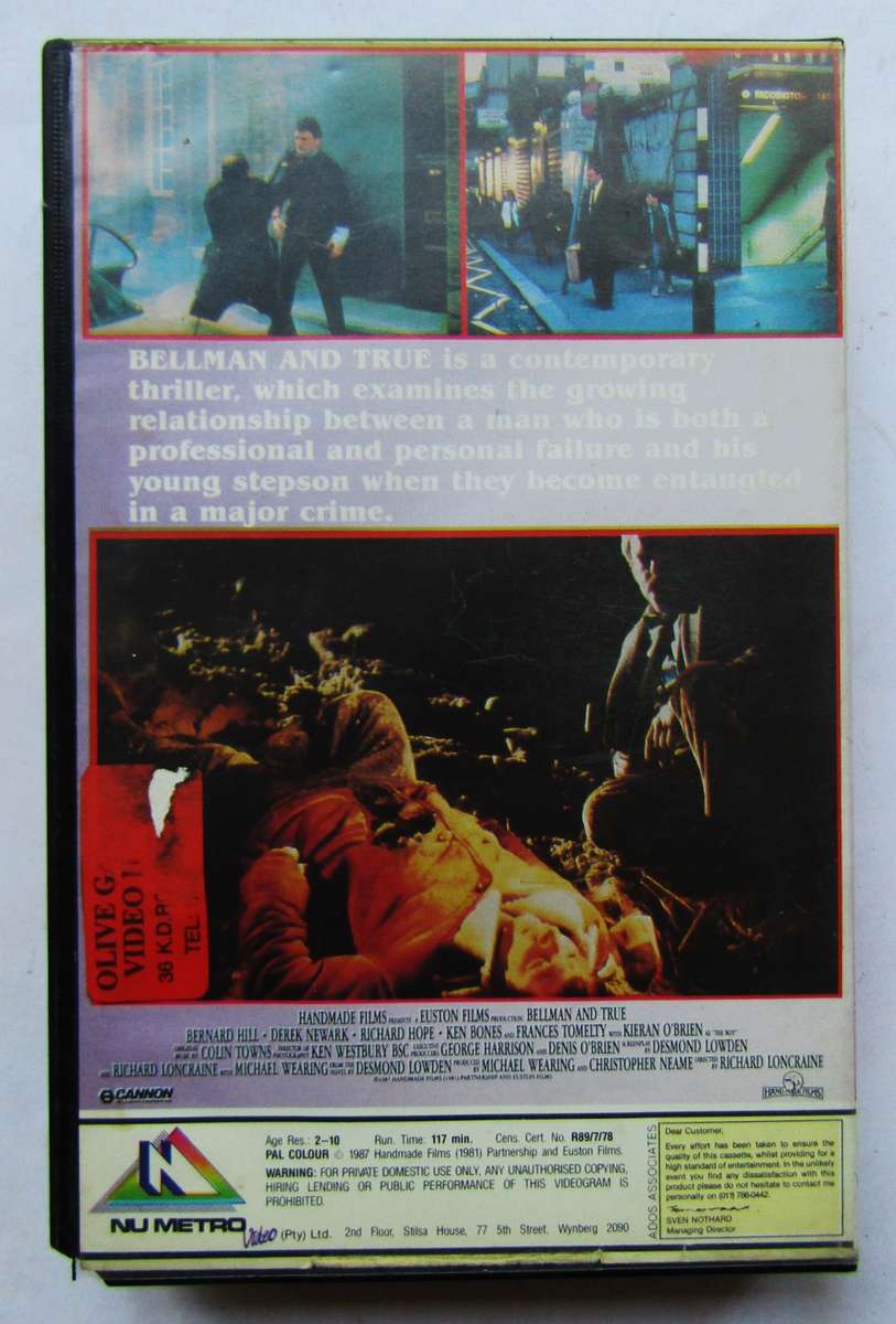 Bellman and True - Computer Crime Movie VHS Tape (1987)