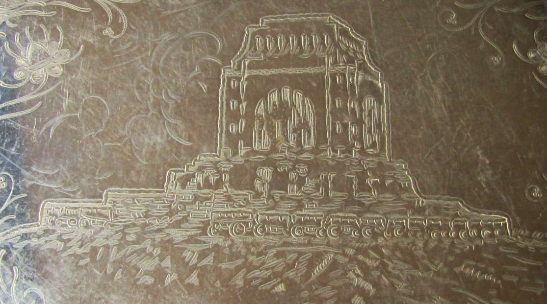 Old Voortrekker Monument Metal Tray - Made in England