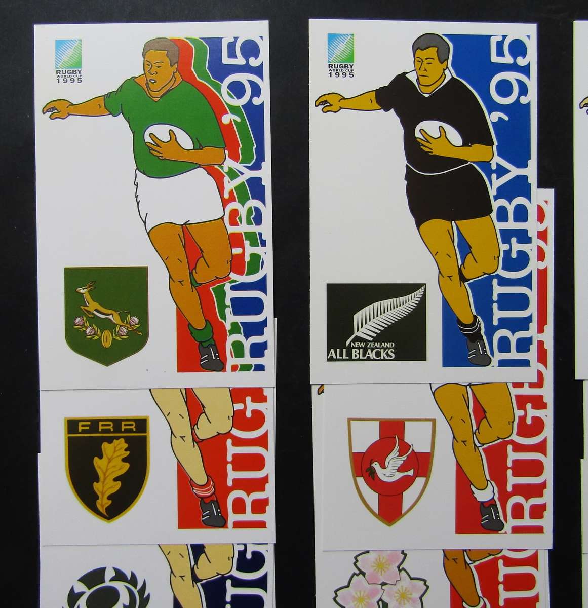 Set of 16 Rugby World Cup 1995 Postcards
