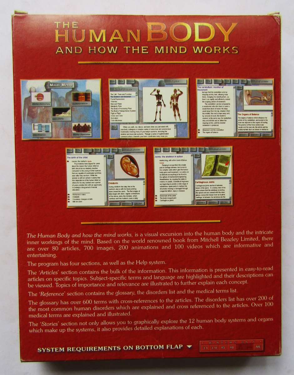 The Human Body - Big Box Software Program