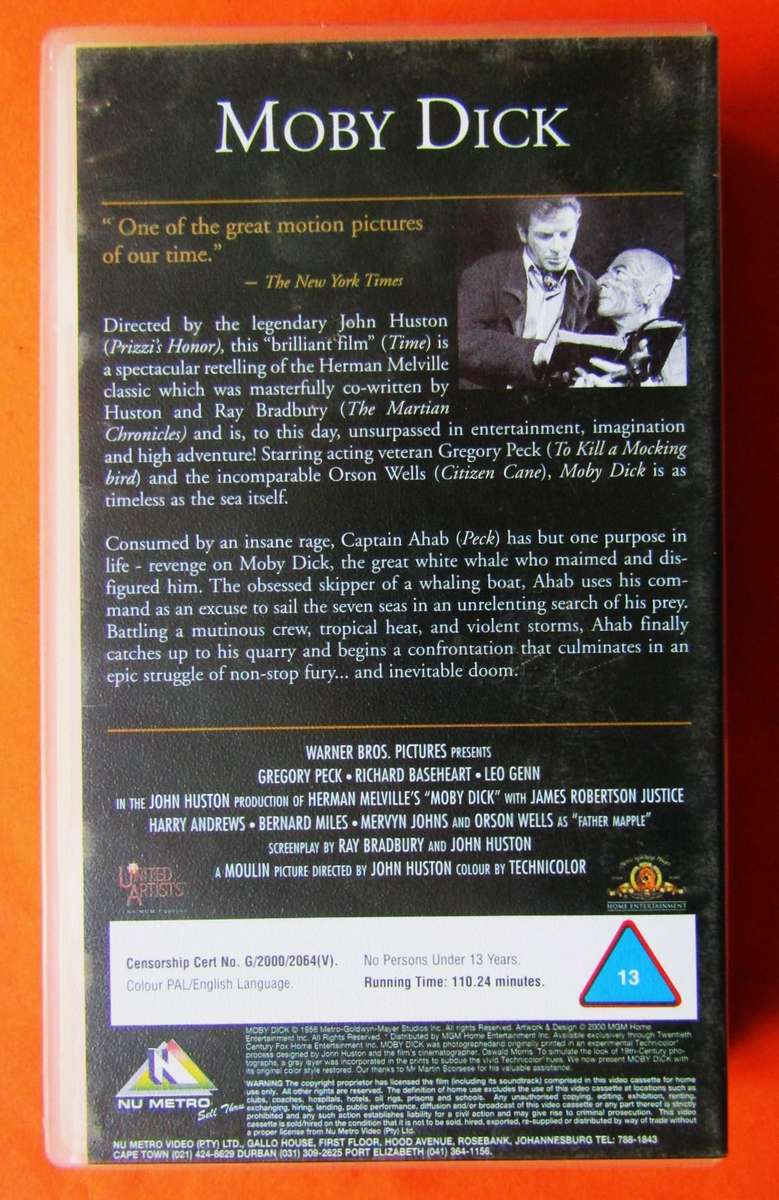 Moby Dick - Movie VHS Tape (2000)