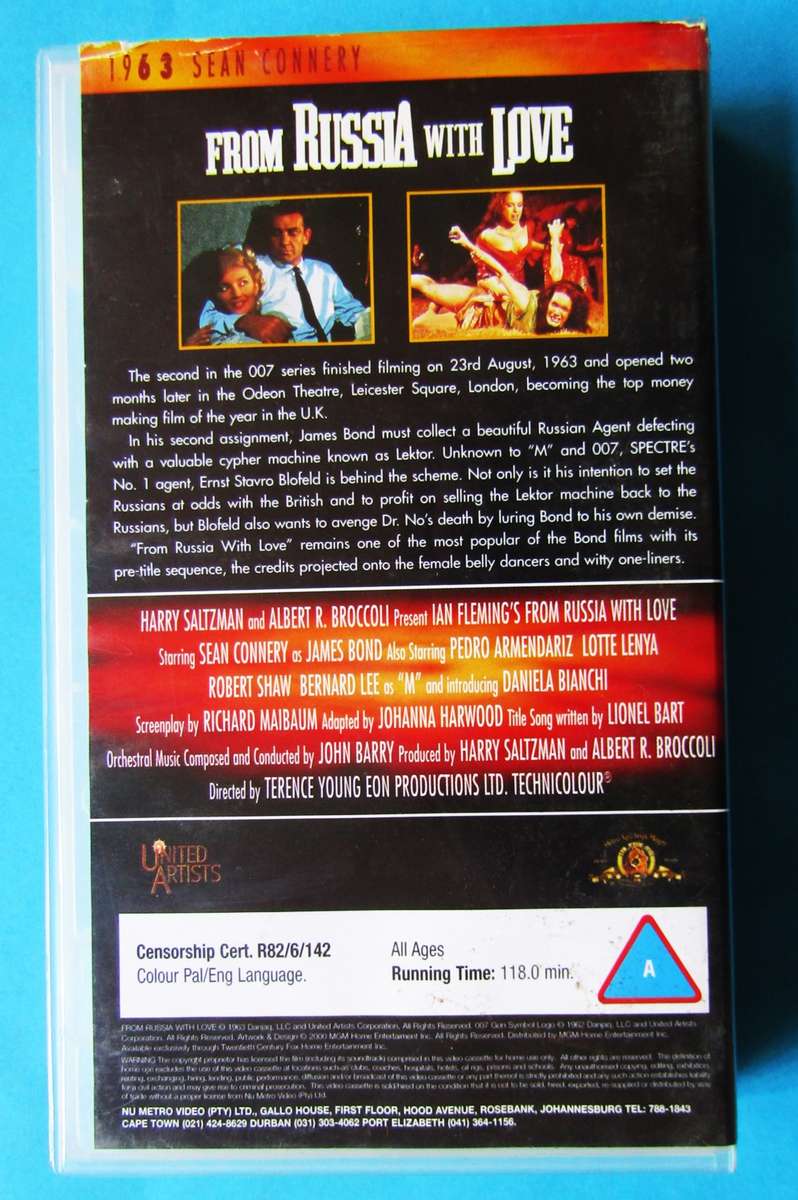 From Russia with Love - James Bond 007 - Movie VHS Tape (2000)