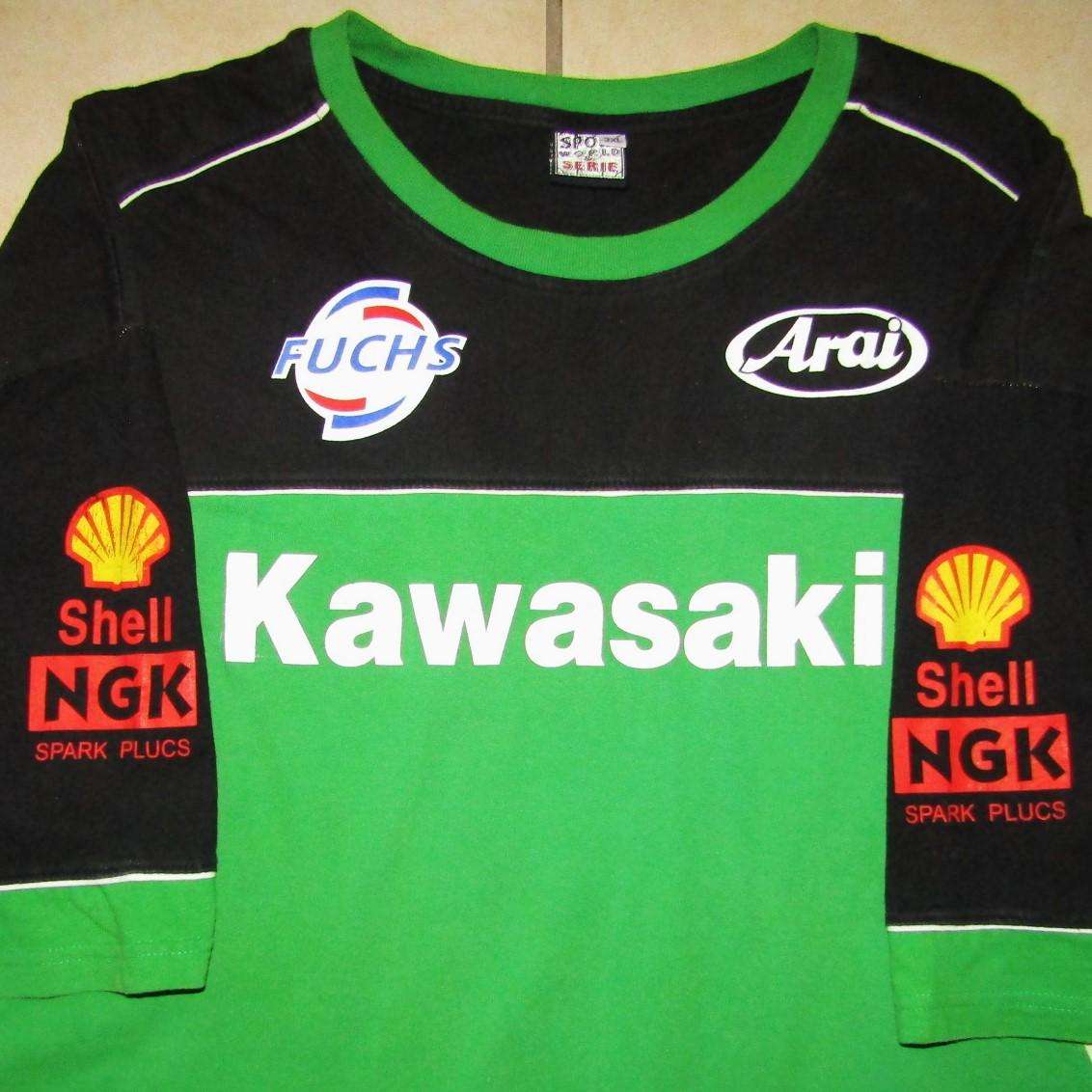 Old Kawasaki Motorbike Racing Shirt - Size 3XL