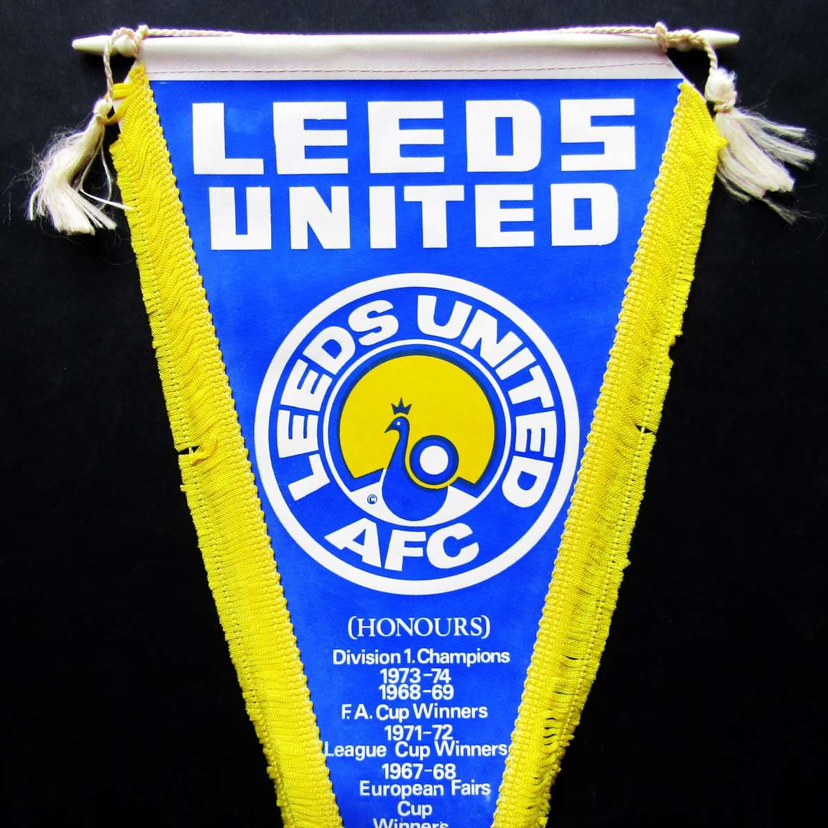 1982 Leeds United Football Club Pennant Flag