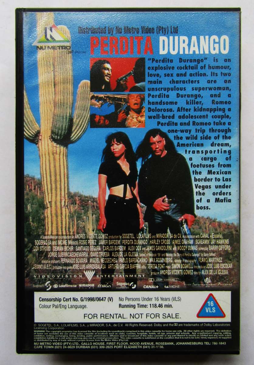 Perdita Durango - Horror Movie VHS Tape (1998)