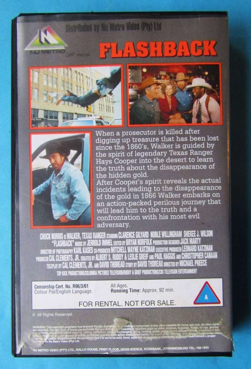 Flashback - Chuck Norris - Movie VHS Tape (1996)
