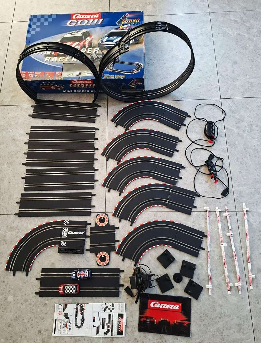 Old Carrera Mini Cooper Racers 1:43 Slot Car Set