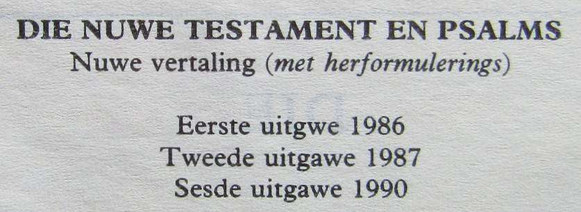 1990 SA Police Afrikaans Pocket Bible
