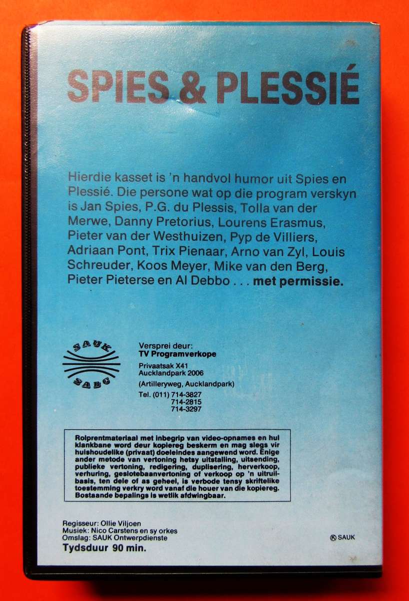 Spies & Plessie - Met Permissie 2 - VHS Video Tape