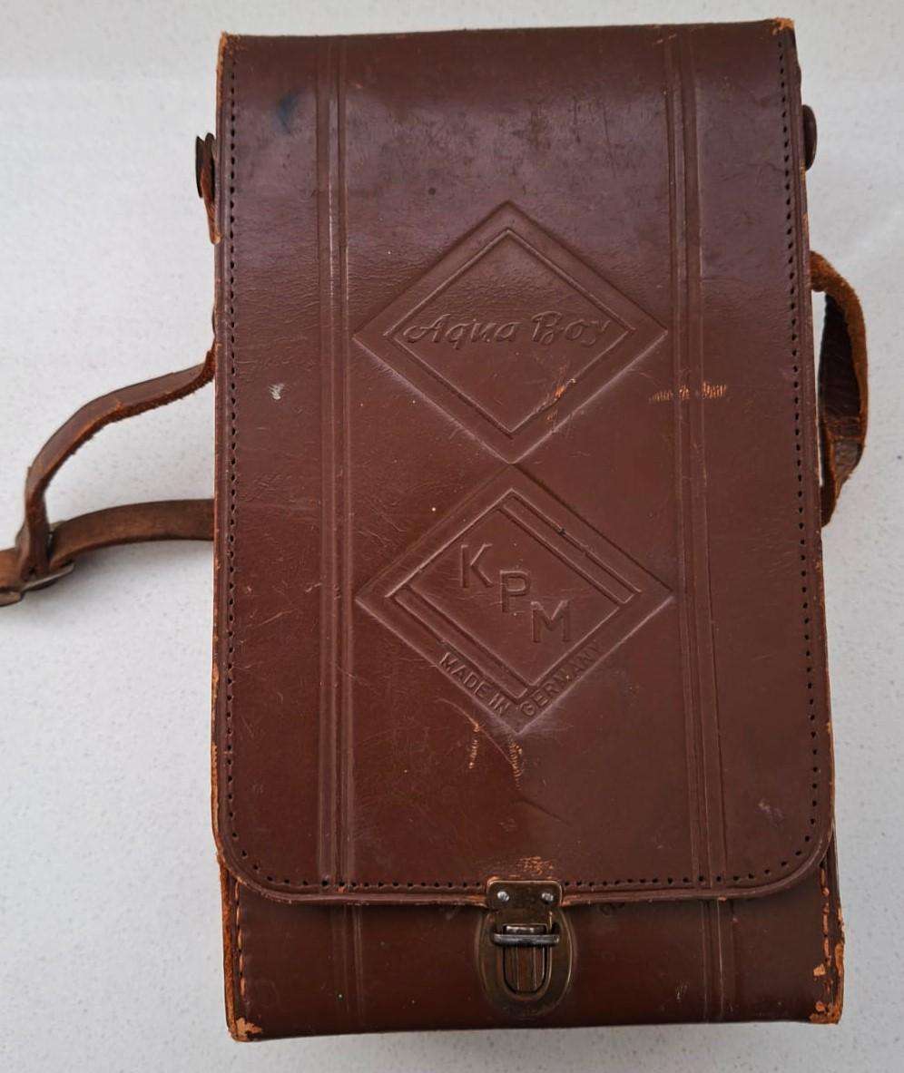 Vintage Made in Germany KPM Aqua Boy Moisture Meter in Leather Case