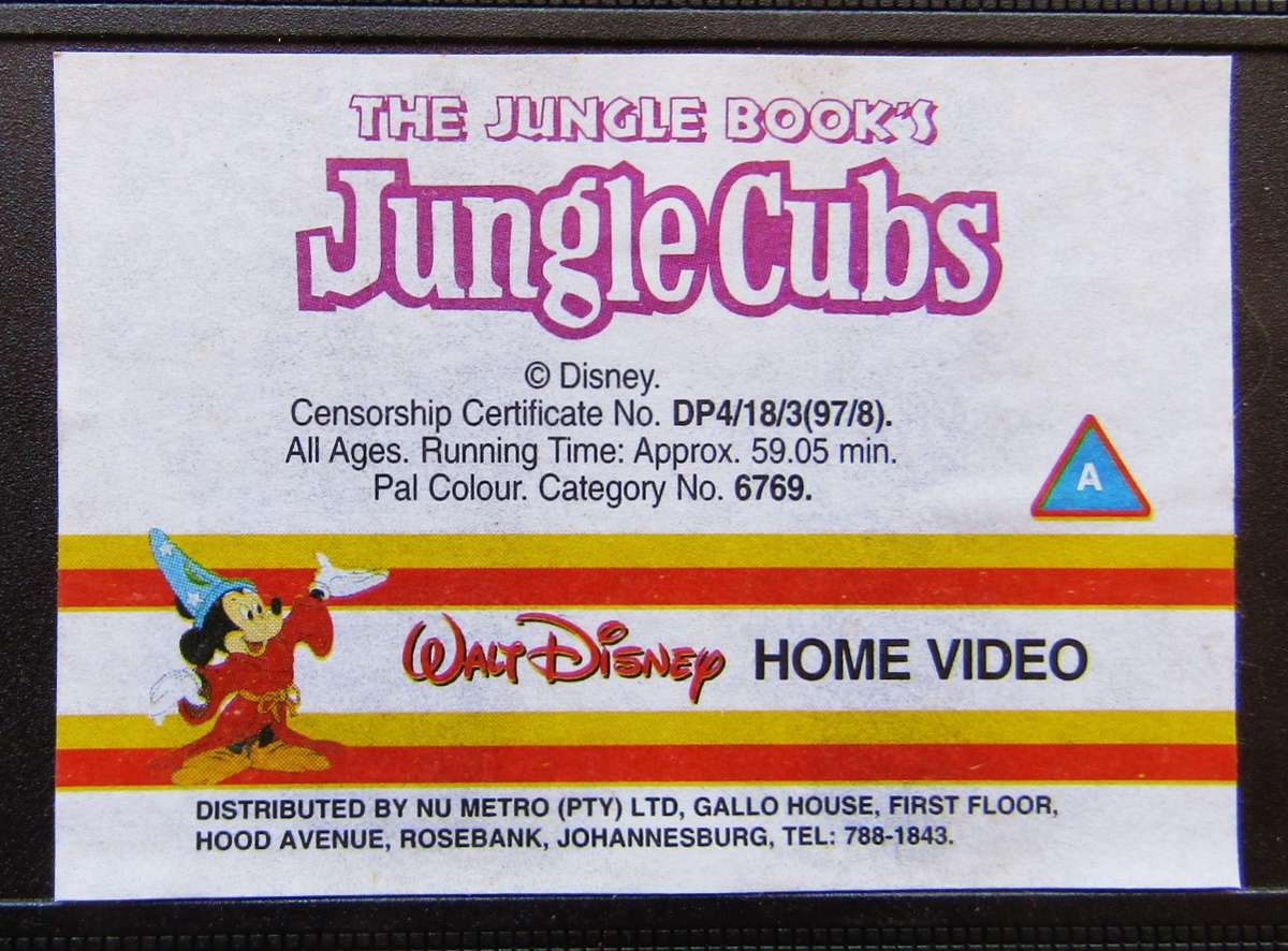 Jungle Cubs - Walt Disney VHS Tape (1997)