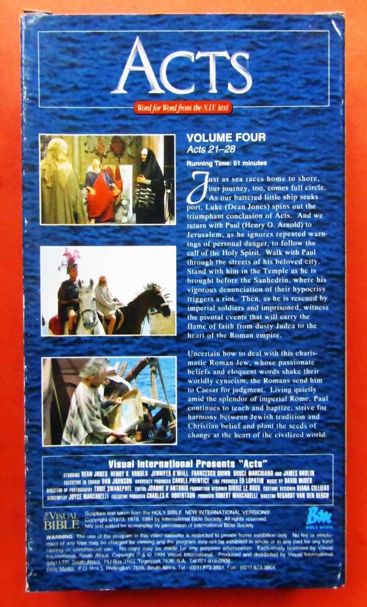 Acts - Visual Bible VHS Video Tape Box Set