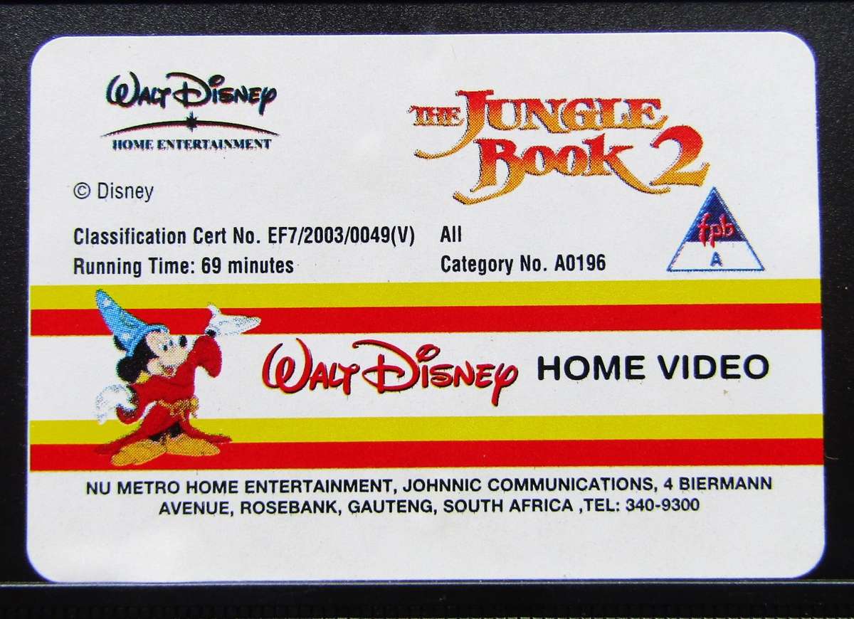 The Jungle Book 2 - Disney VHS Tape (2003)