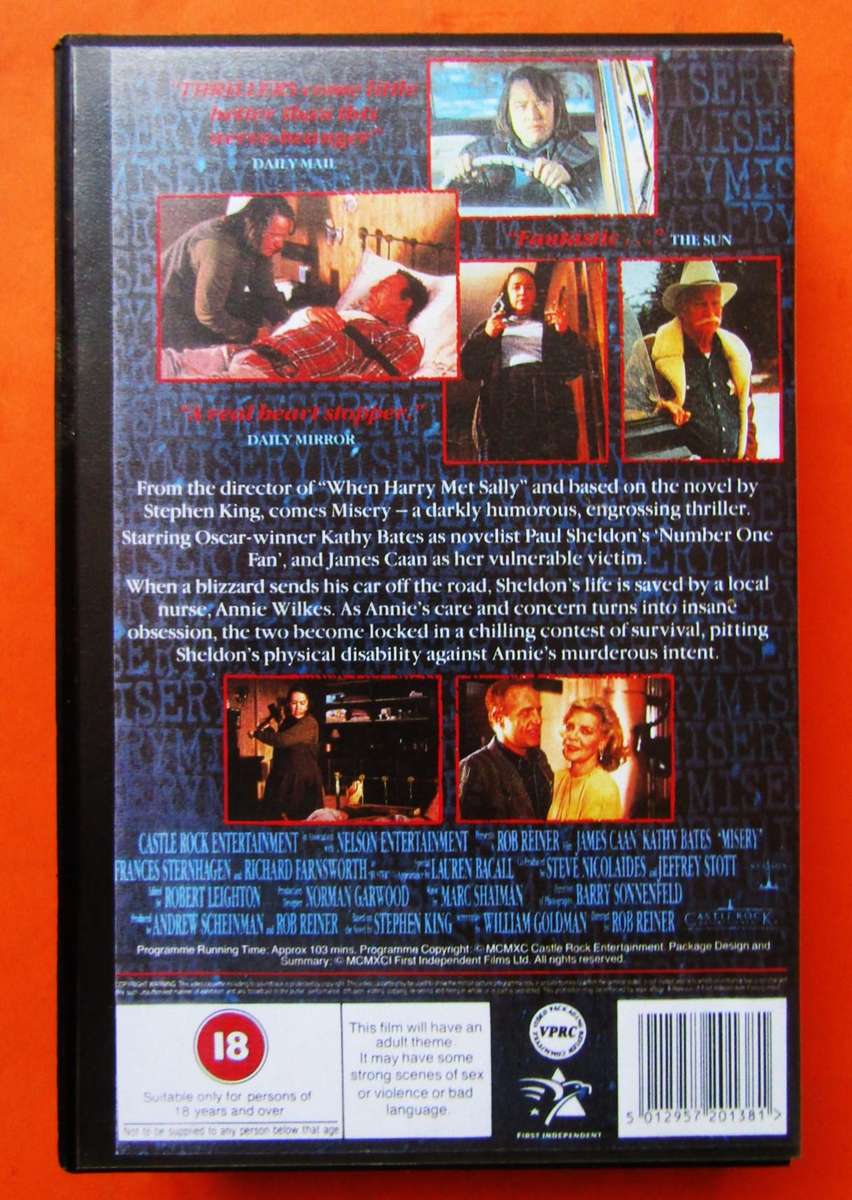 Misery - James Caan - Movie VHS Tape (1991)