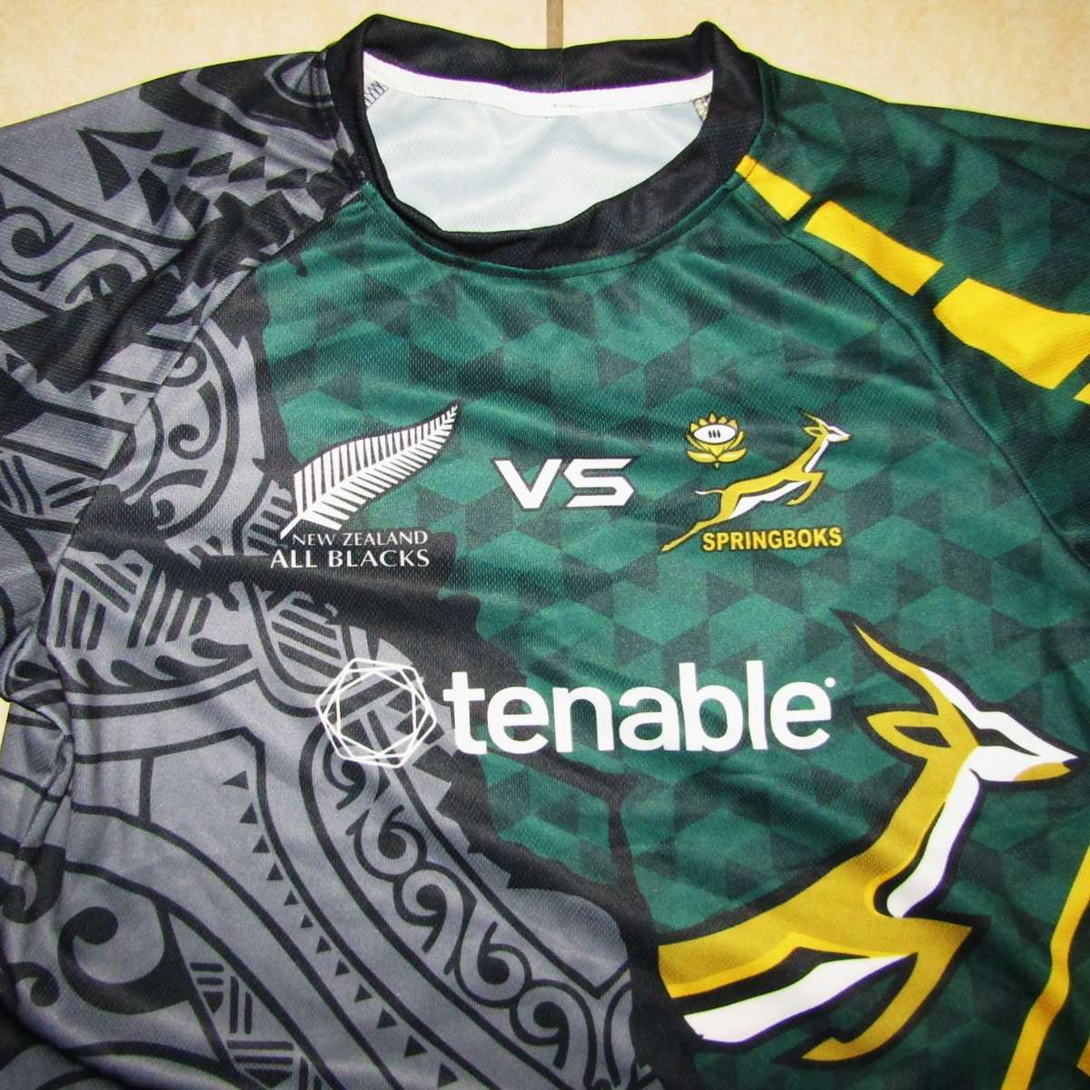 Old All Blacks vs Springboks Rugby Jersey - Medium Size