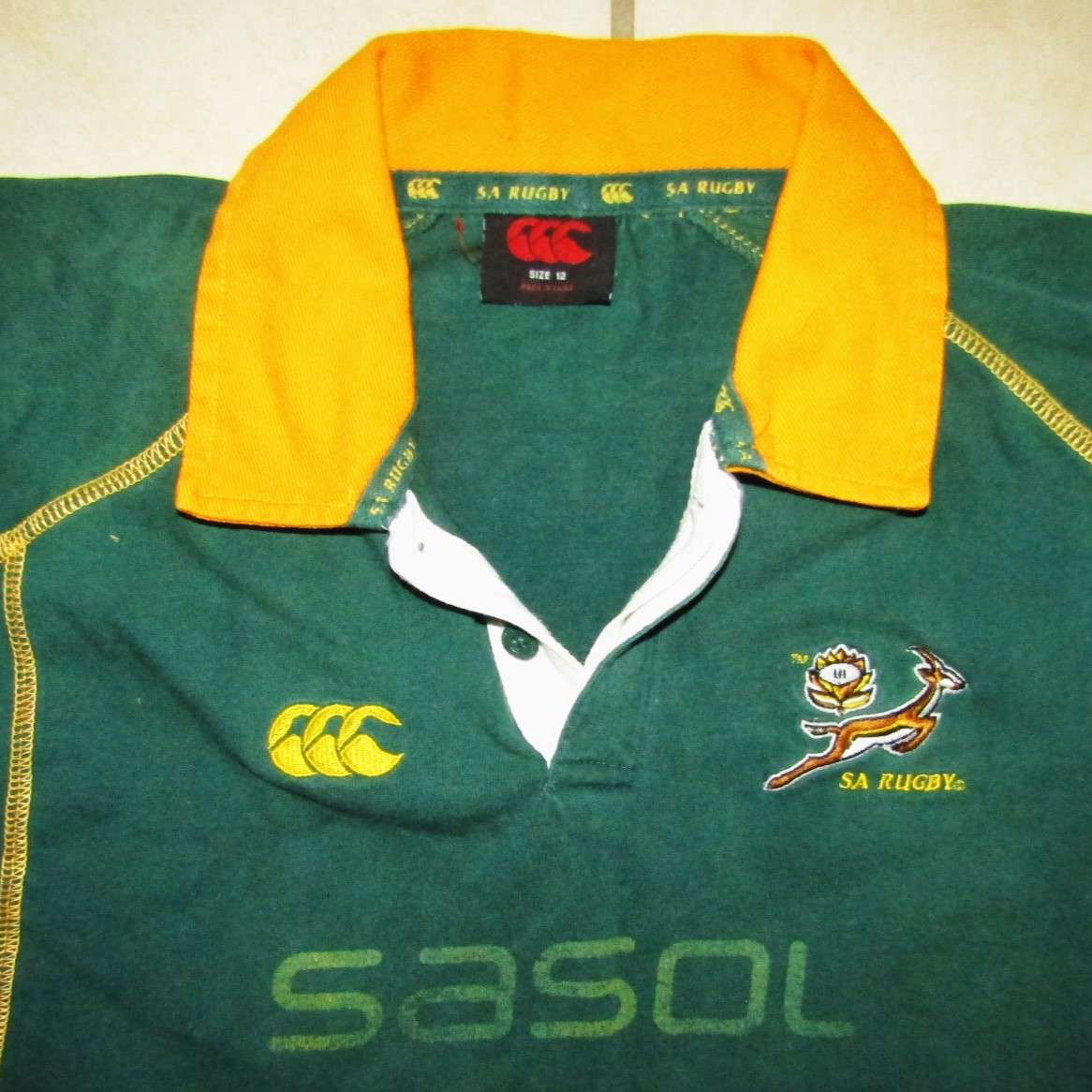 Old Springbok Rugby Jersey - Kids Size 12