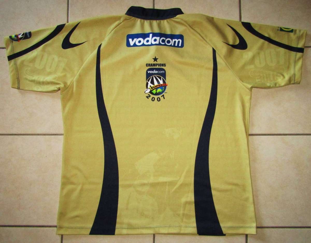 2007 Super 14 Champions Bulls Gold Rugby Jersey - Size 4XL