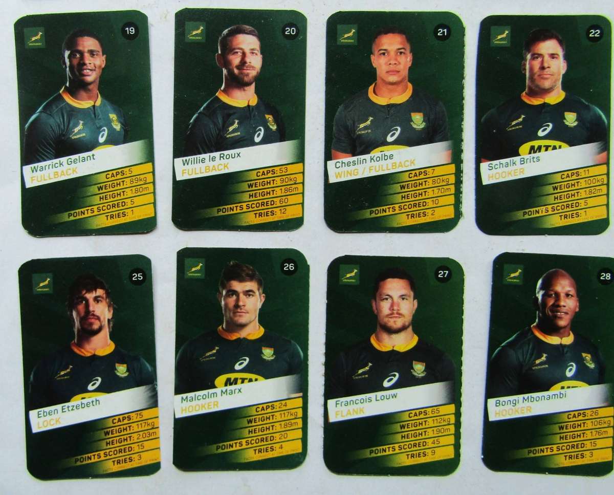 Lot of 30 Springbok Rugby Super Trading Cards