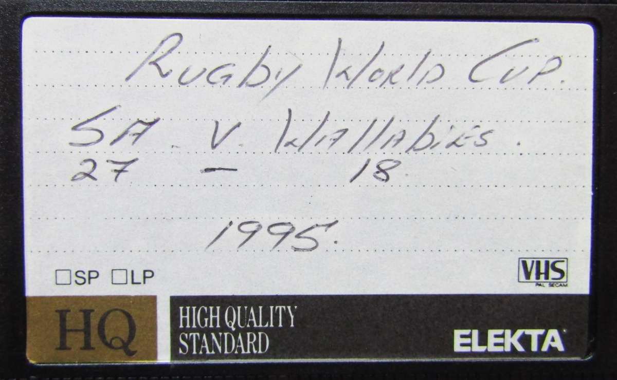 1995 Rugby World Cup - VHS Video Tape