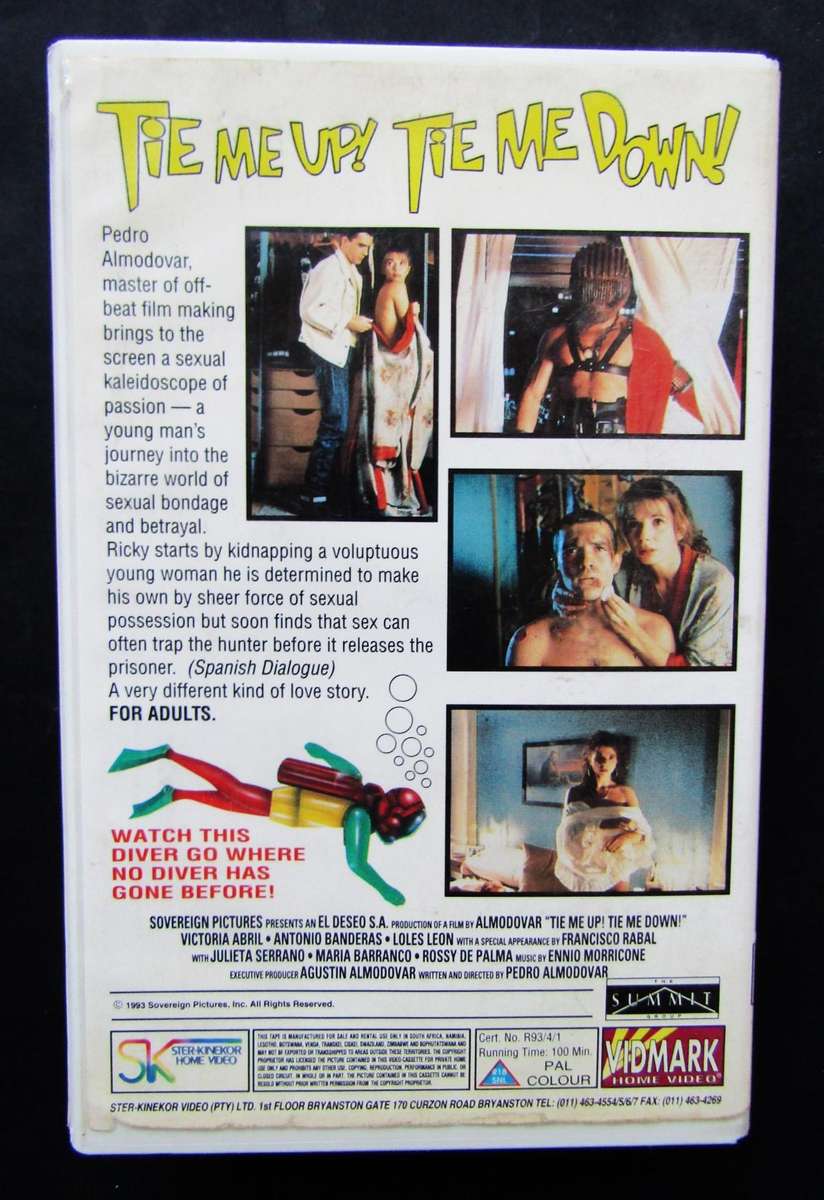 Tie Me Up! Tie Me Down! - Dark Comedy Movie VHS Tape (1993)