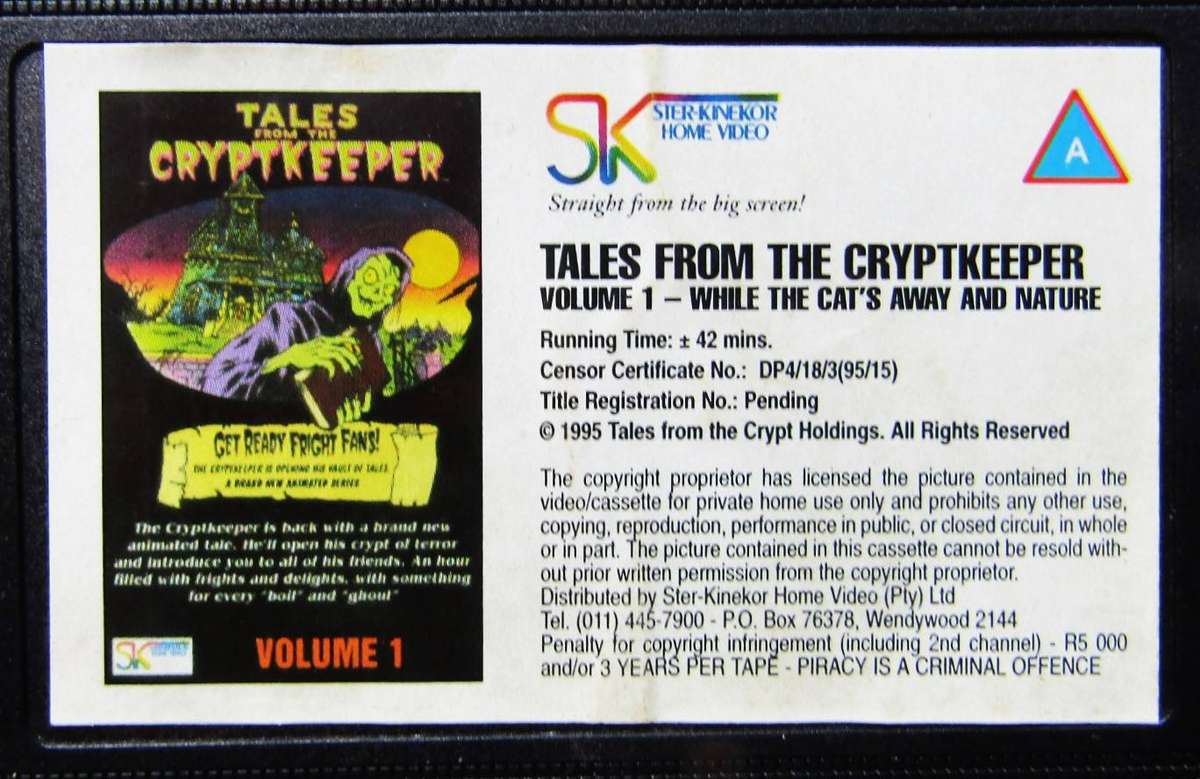 Tales from the Cryptkeeper - Volume 1 - Horror VHS Video Tape (1995)