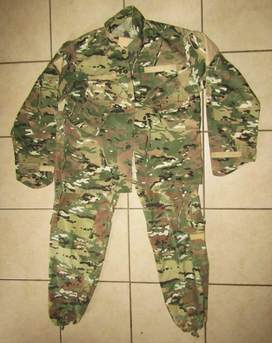 Old Military Camo Combat Jacket and Trousers