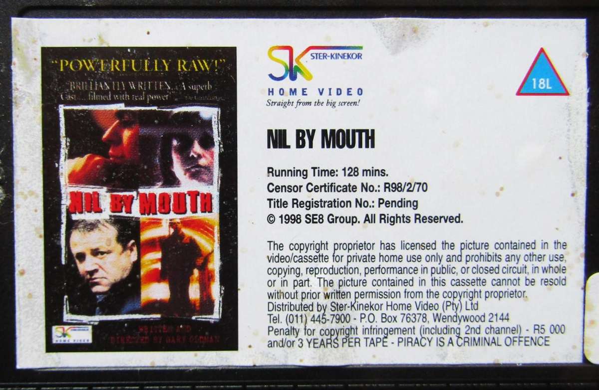 Nil by Mouth - Gary Oldman - Movie VHS Tape (1998)