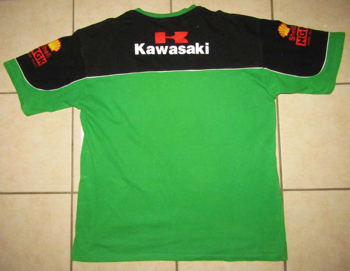 Old Kawasaki Motorbike Racing Shirt - Size 3XL