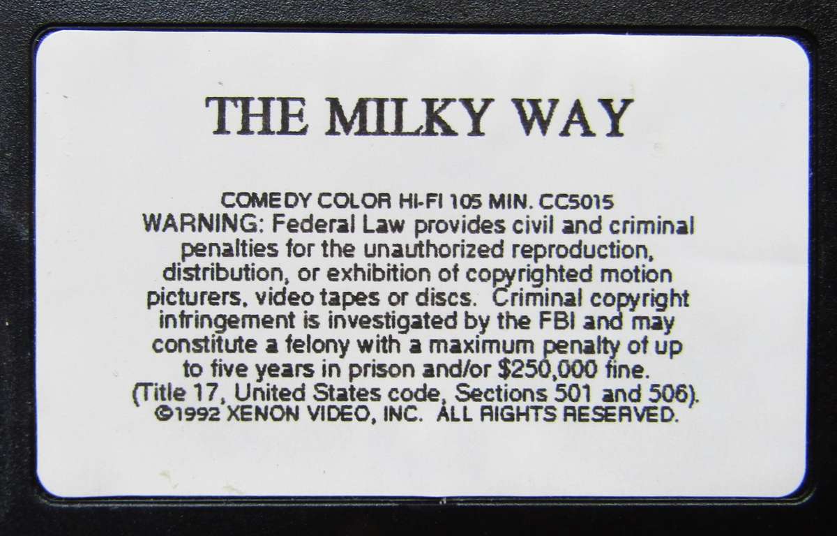 The Milky Way - Movie VHS Tape (1988)