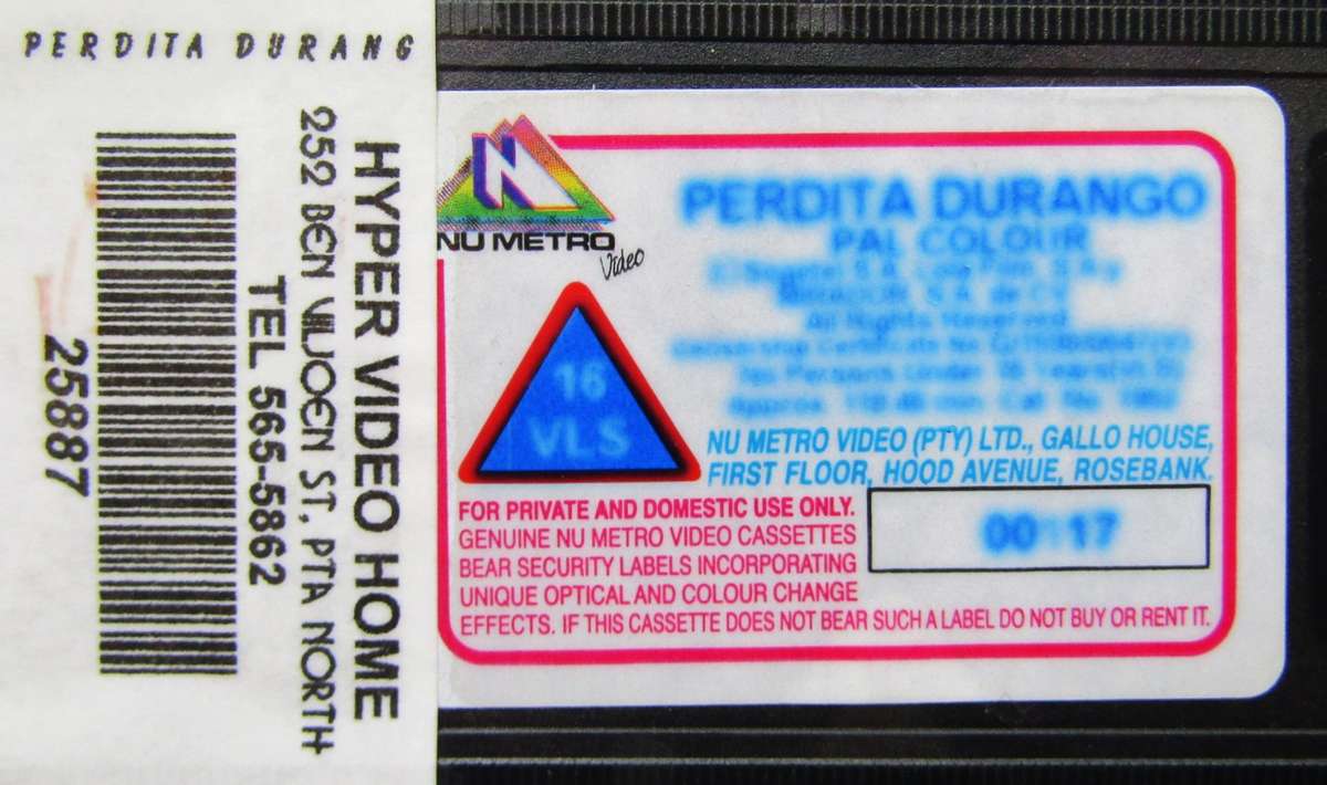 Perdita Durango - Horror Movie VHS Tape (1998)