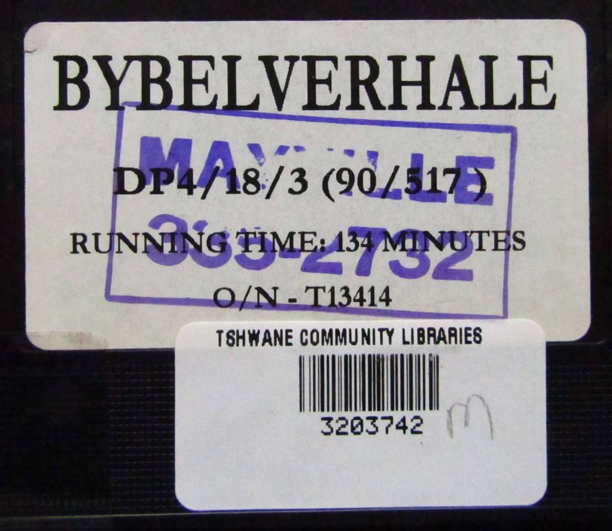 Bybel Verhale - VHS Video Tape (1990)
