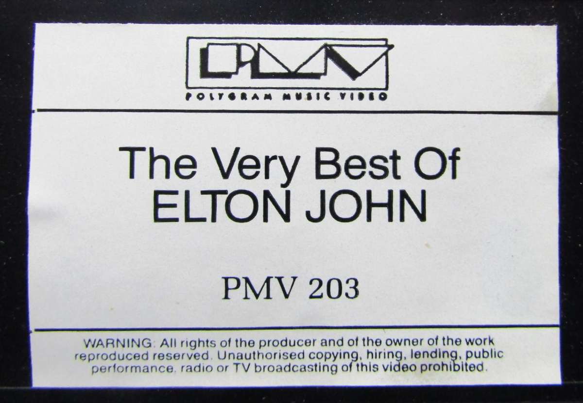 The Very Best of Elton John - VHS Video Tape (1990)