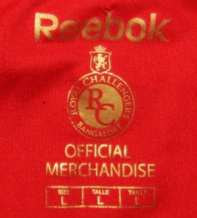 Old Royal Challengers Bangalore IPL Cricket Jersey - Large Size