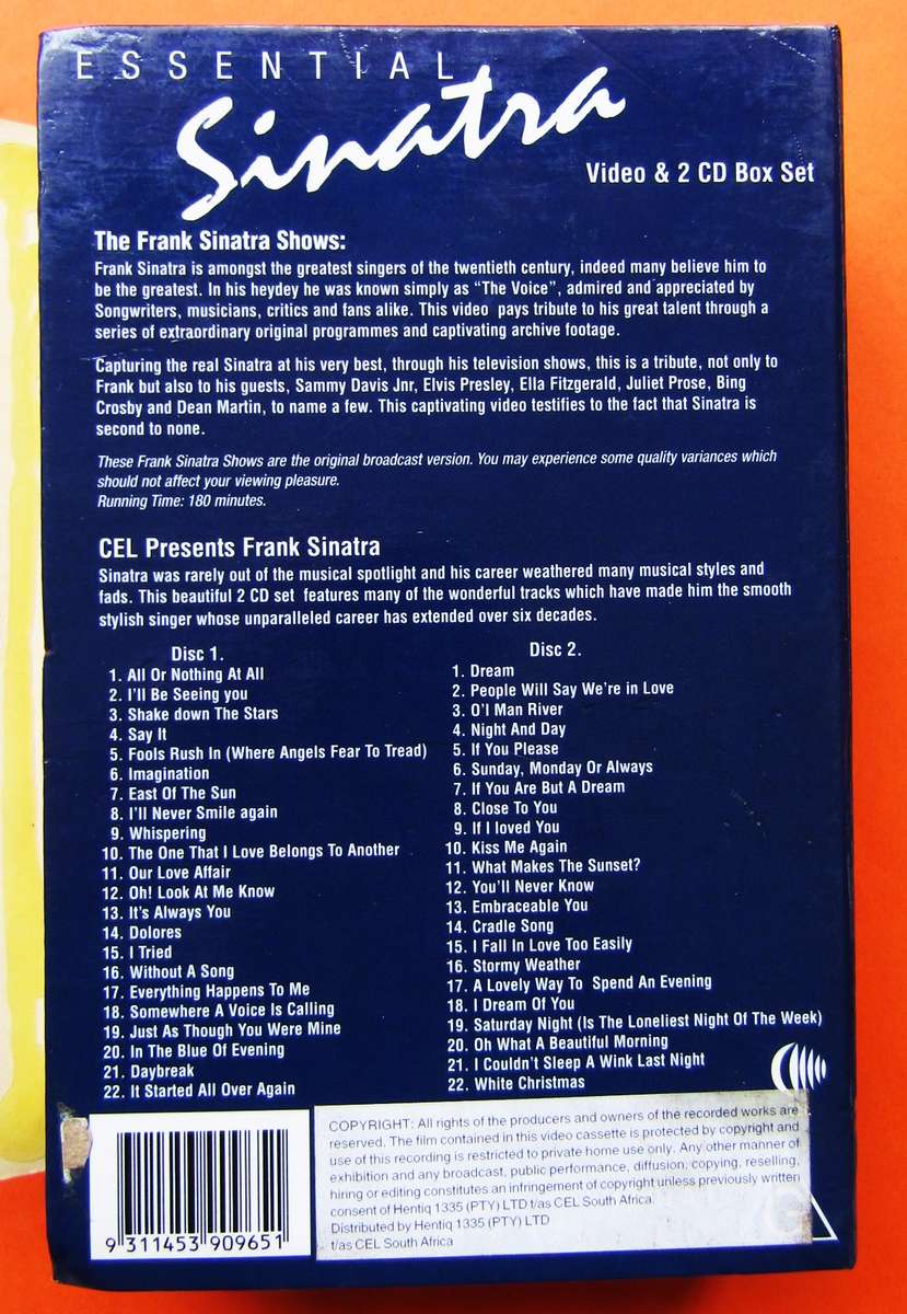 Essential Sinatra - VHS Video and 2 CD Box Set