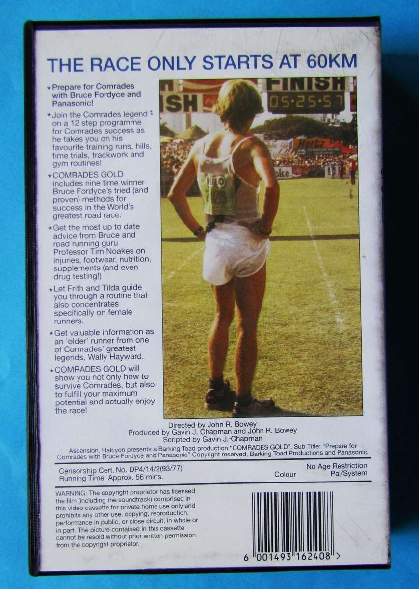 Comrades Gold - Bruce Fordyce - VHS Video Tape (1993)